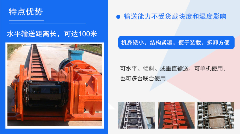 可多點(diǎn)進(jìn)料、多點(diǎn)卸料、能反向運(yùn)行，機(jī)殼密封性好，無(wú)粉塵污染